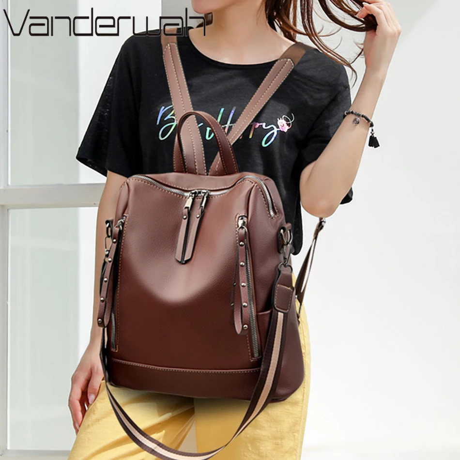 Brand Luxury Backpacks Soft Le - Women Bags Branded review and price
